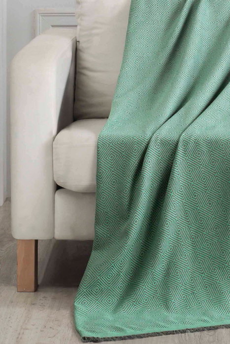 L'essentiel linge de maison Funda de Sofá Elite - Green Verde 175 x 230 cm 100% Algodón para Salón